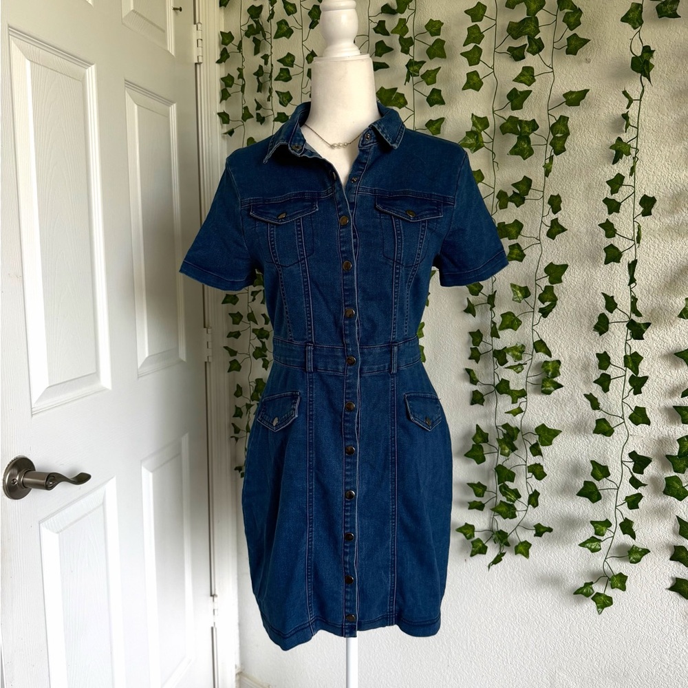 Haute Monde Dark Blue Mini Dress